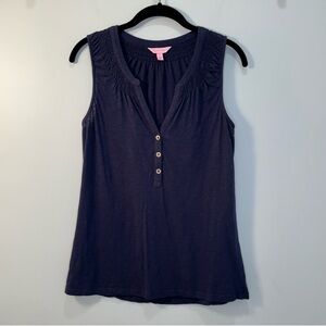 Lilly Pulitzer Essie V-neck Tank Small in Navy